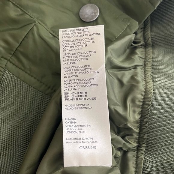 Free People We The Free Here Right Now Green Bomber Jacket - Picture 14 of 15